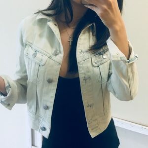 TNA Jackets & Coats | Aritzia Tna Cropped Denim Jacket | Poshmark